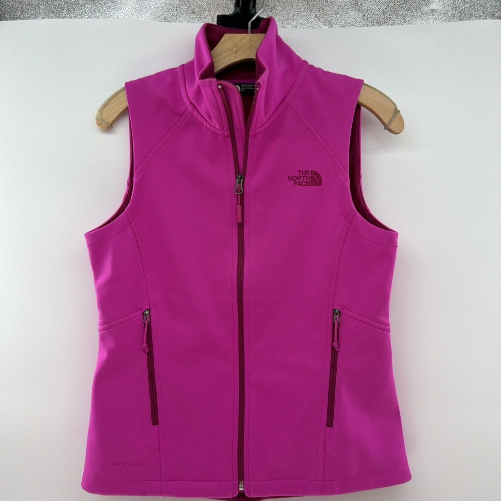 THE NORTH FACE WindWall Vest Small Full Zip Pink Fleece Lined  X172 Softshell